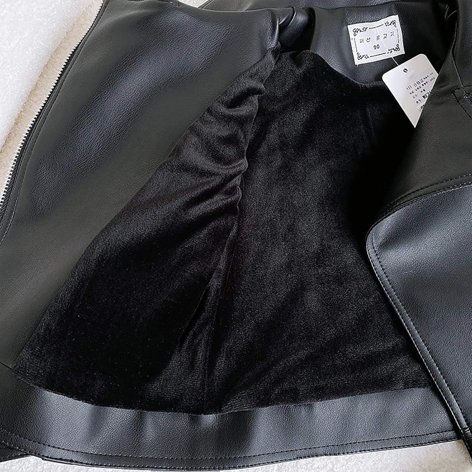 Baby Leather Motorcycle Jacket Coat Toddler Infant Zipper Fall Winter Solid Color Long Sleeve Outerwear Jackets
