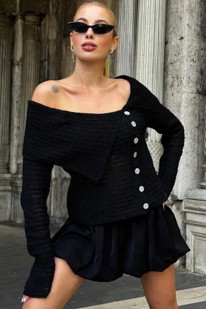 Boho-Inspired Openwork Blouse