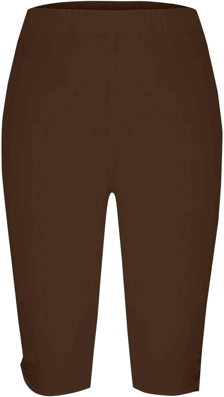 Capri Leggings for Women Summer High Waist Yoga Capris Soft Stretch Workout 3/4 Tight Pants Running Crop Trousers