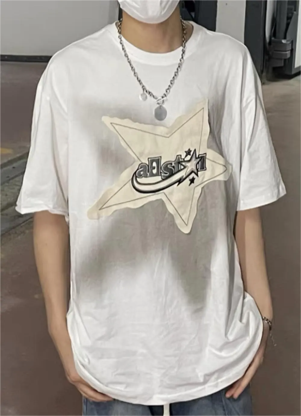 CUTEGAL Y2K 90s Star Shirt Star Top Vintage Oversize Shirts Graphic Tees Mens Womens Y2k Tops Casual Unisex Streetwear