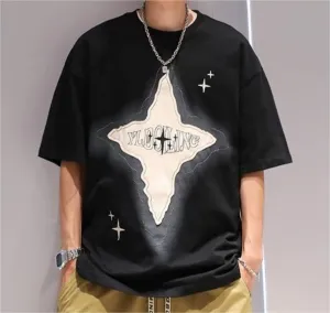 CUTEGAL Y2K 90s Star Shirt Star Top Vintage Oversize Shirts Graphic Tees Mens Womens Y2k Tops Casual Unisex Streetwear