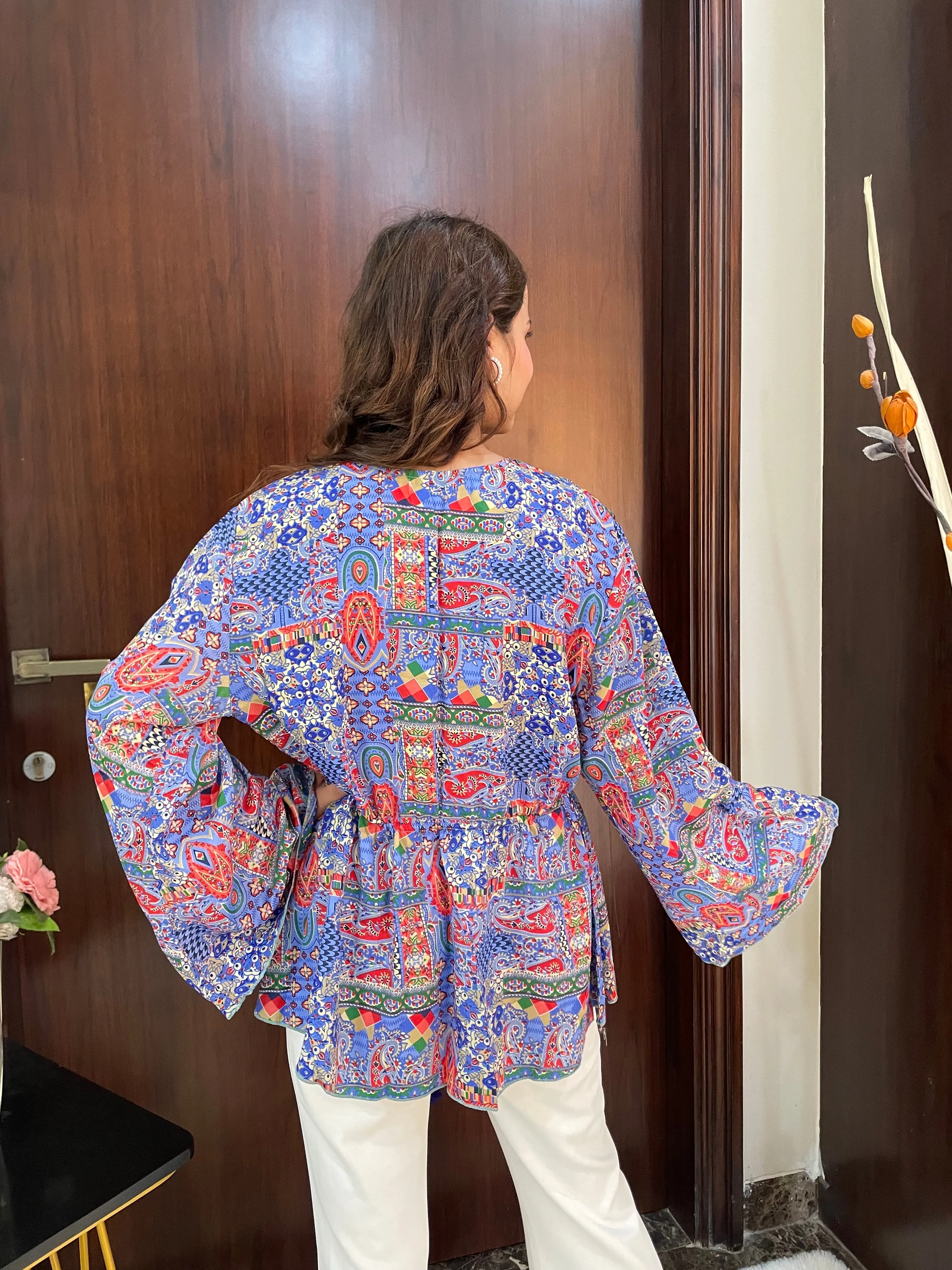 Dramatic Bell Sleeve Pair - Sky High
