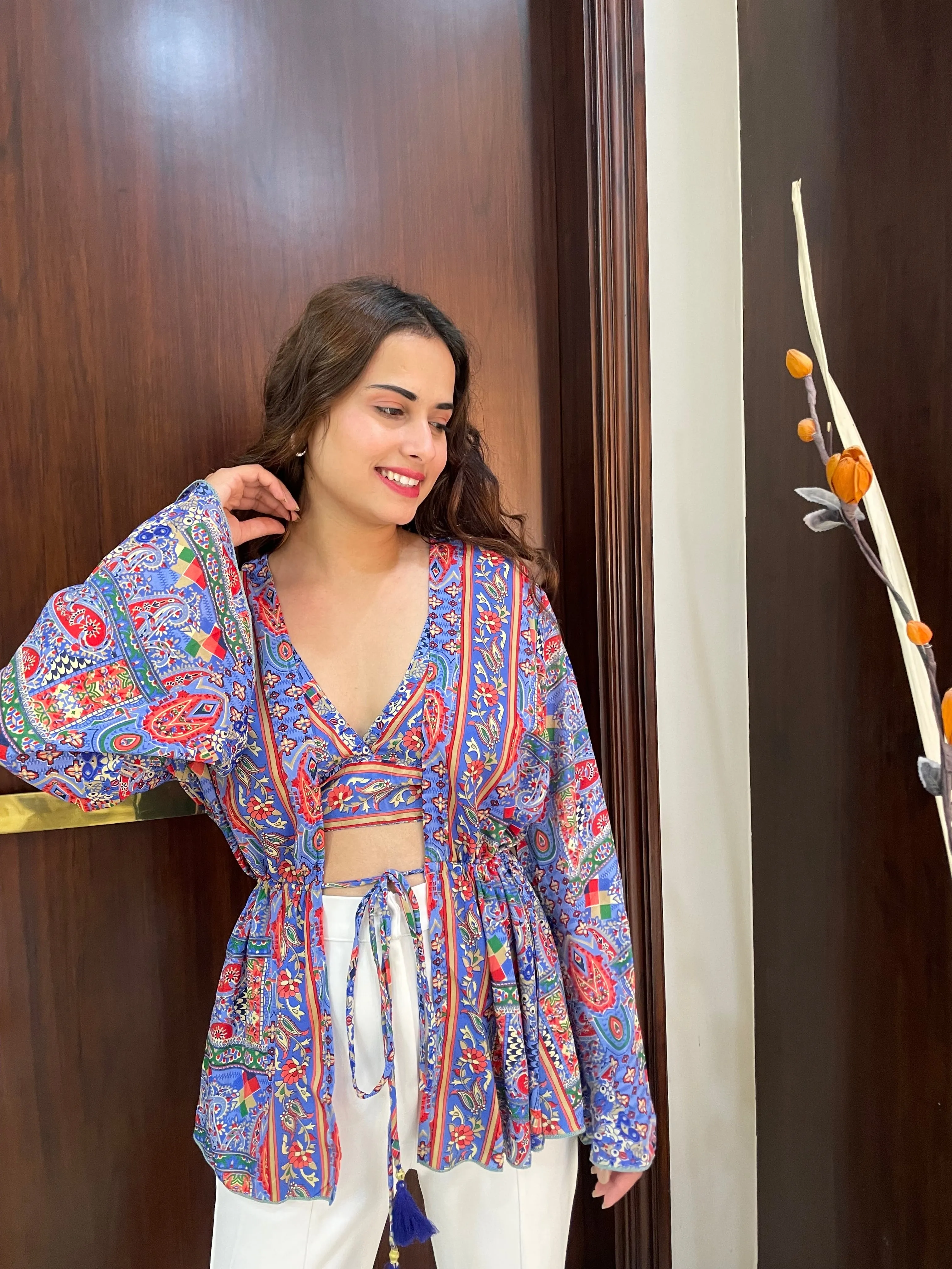 Dramatic Bell Sleeve Pair - Sky High