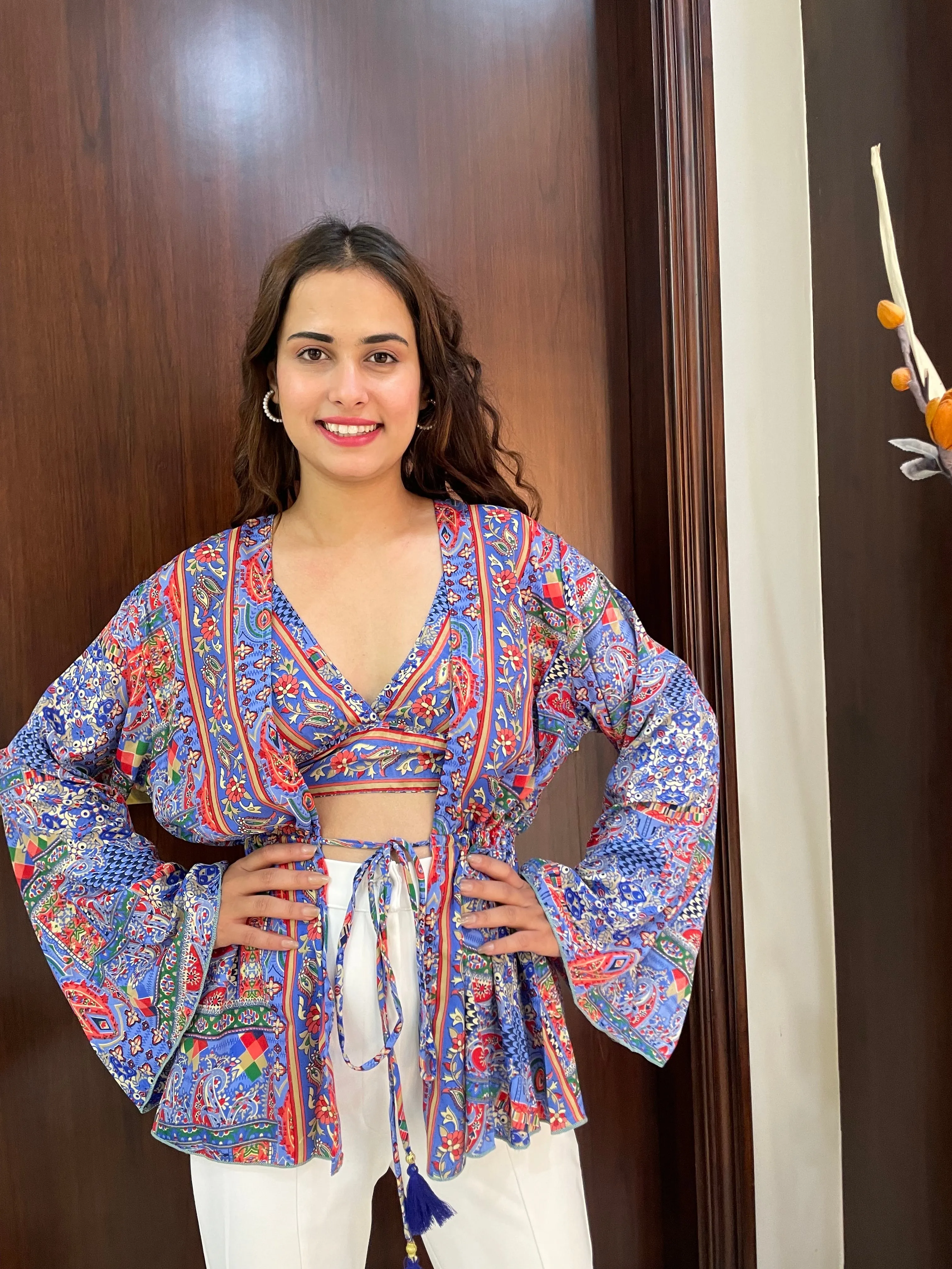 Dramatic Bell Sleeve Pair - Sky High