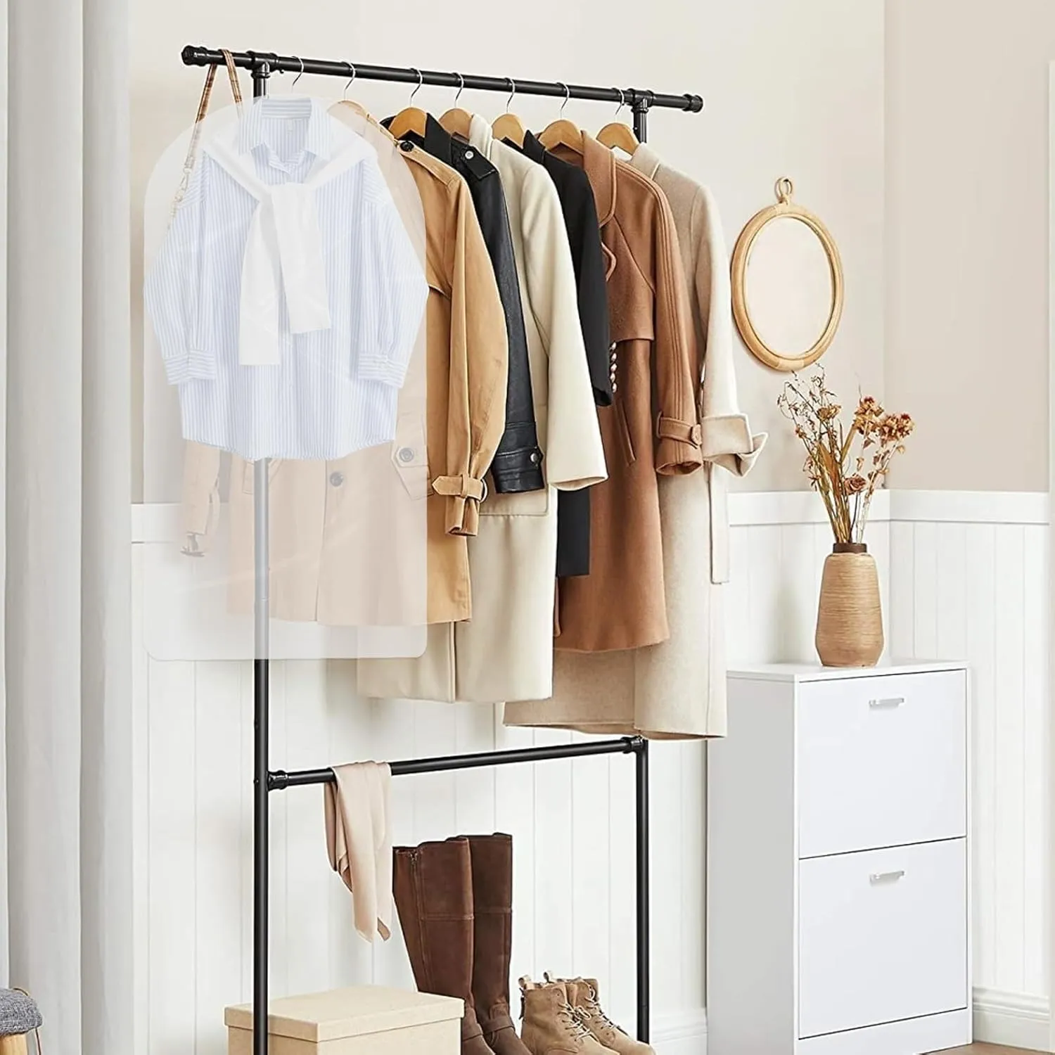 Garment Bags for Clothes, Garment Storage Bags Vacuum Sealed, Waterproof Closet Organizers for Clothing Suits Dresses Jackets Coats