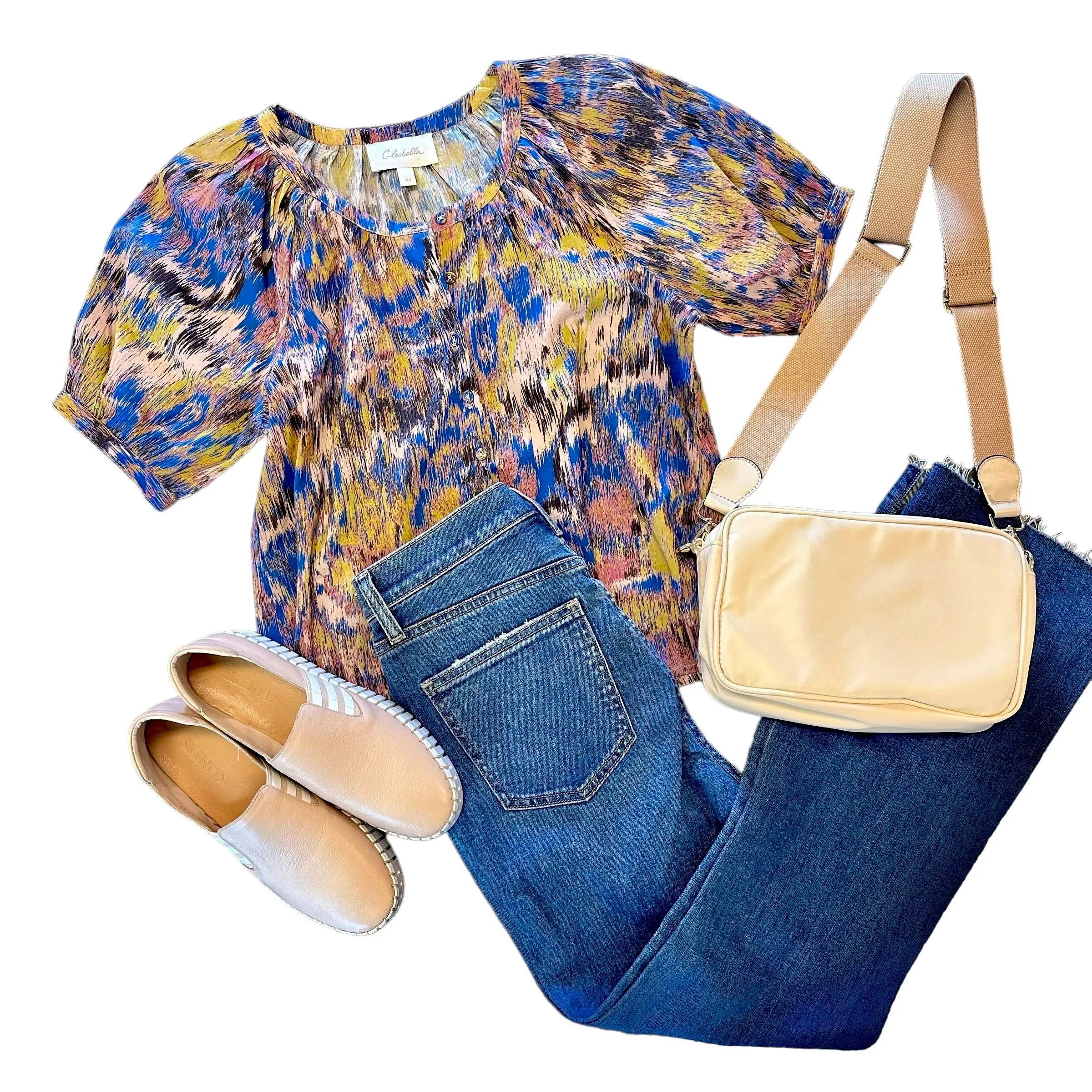 Cleobella Irena Blouse - Azucar Print, Elegant Design