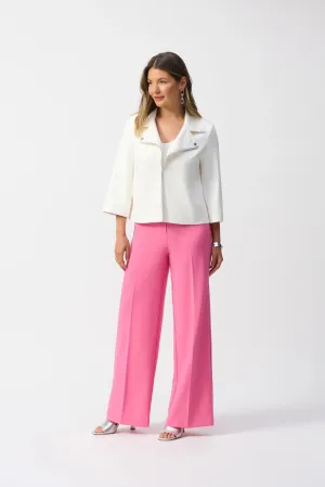 Joseph Ribkoff Vanilla Foiled Faux Suede Swing Jacket