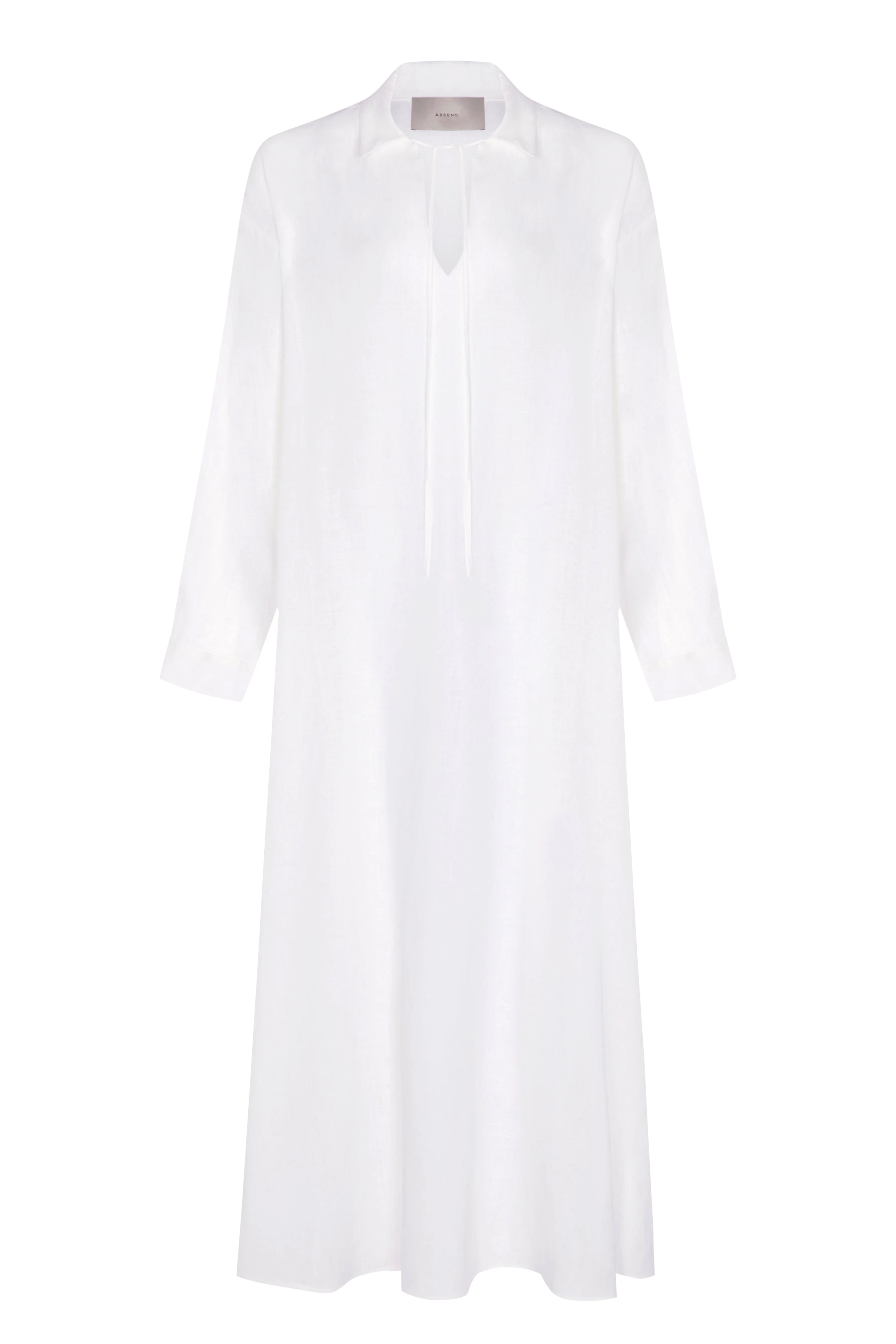 Lisbon Shirt Dress White Organic Linen