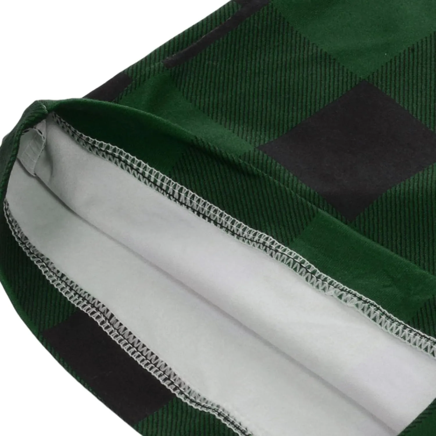 Mens Soft Plaid Long Elastic Waist with 2 Pockets Fleece Sleep Lounge Pajama Bottoms Pants