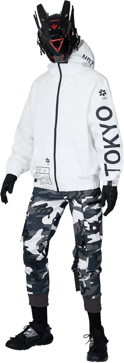 Niepce Inc Japanese Streetwear Zip Up Windbreaker Jackets for Men
