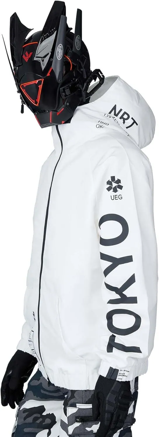 Niepce Inc Japanese Streetwear Zip Up Windbreaker Jackets for Men