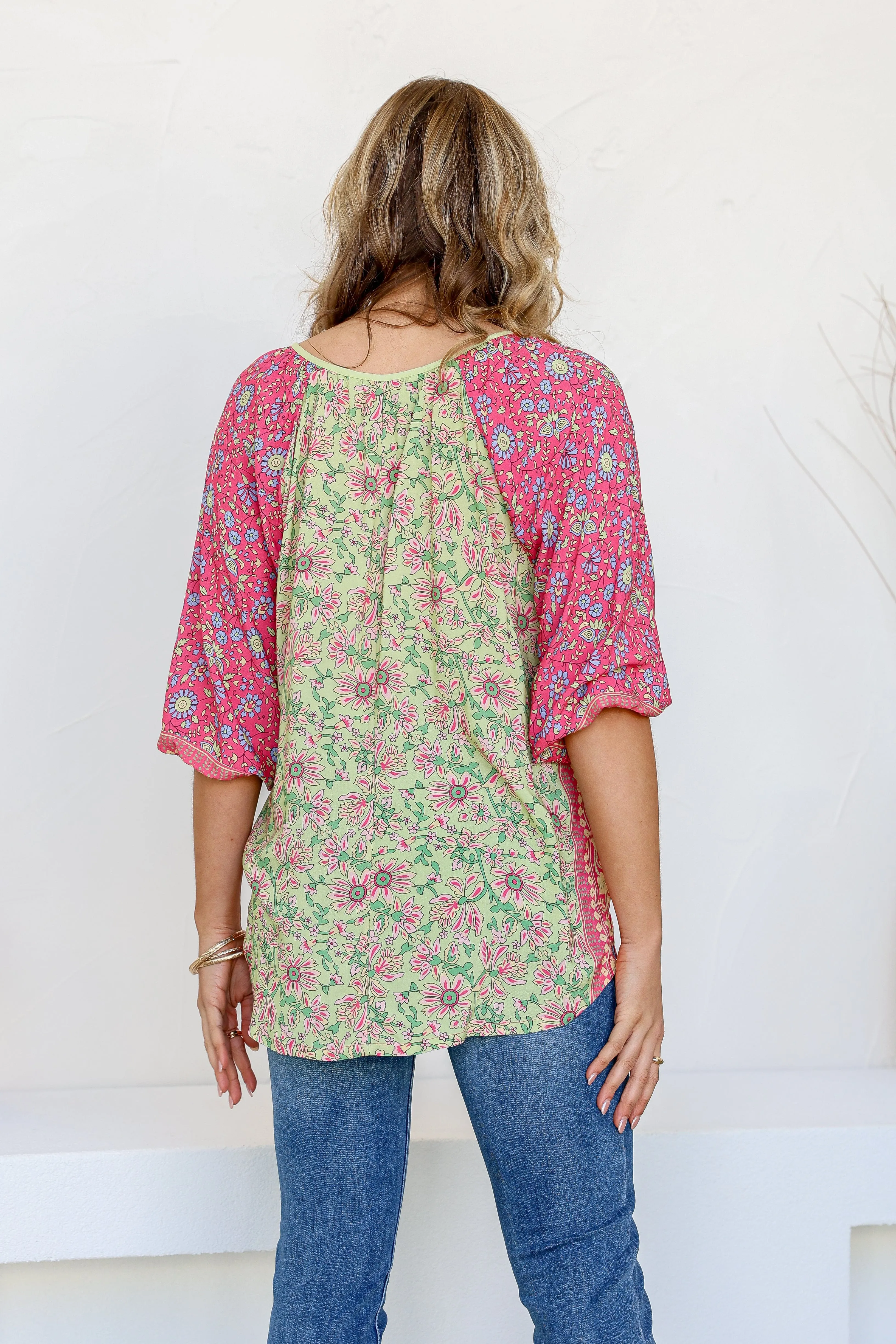 Parisian Pant & Top Set - Soft Green/Pink - PREORDER