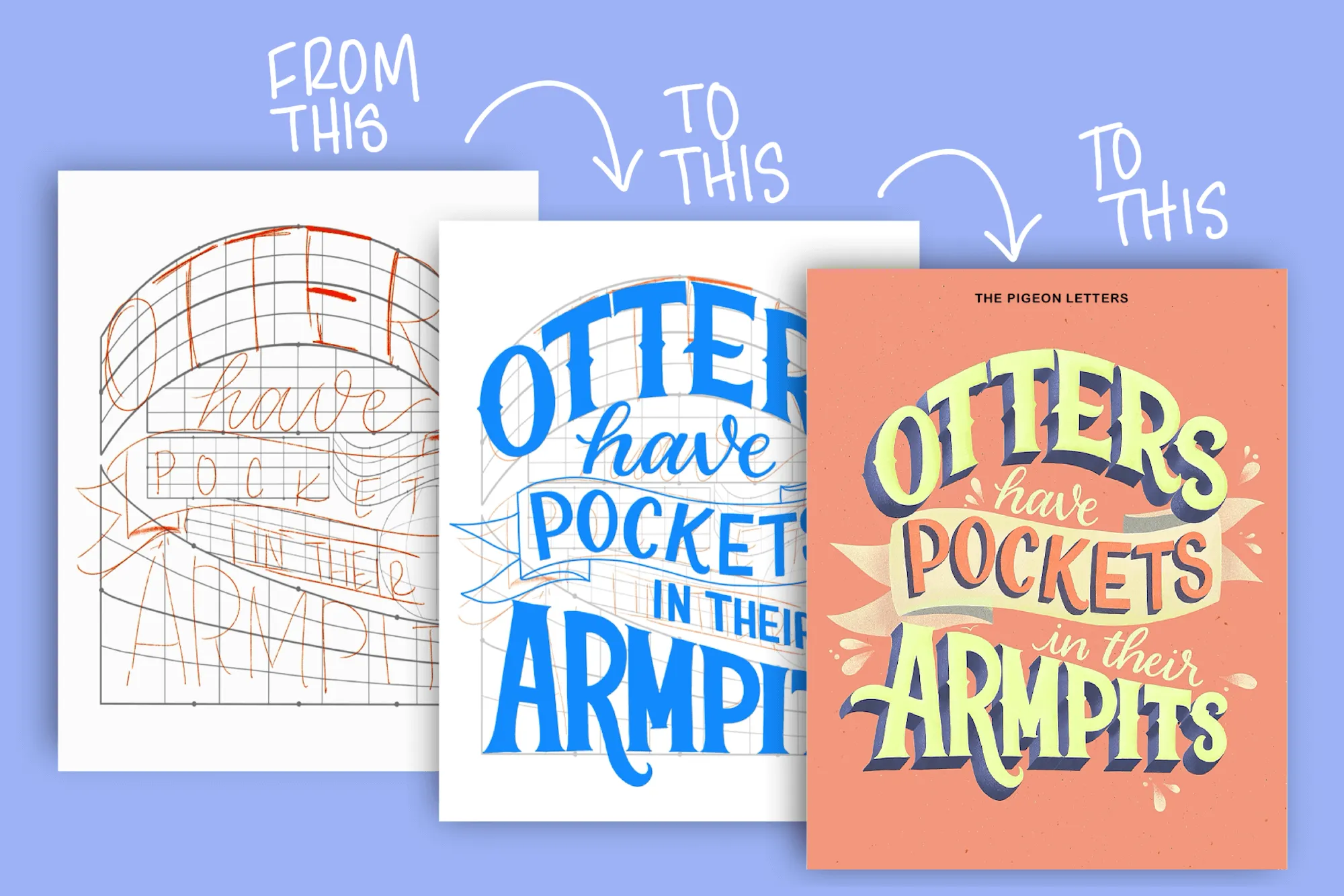 Pigeon Grids | Lettering Templates for Procreate