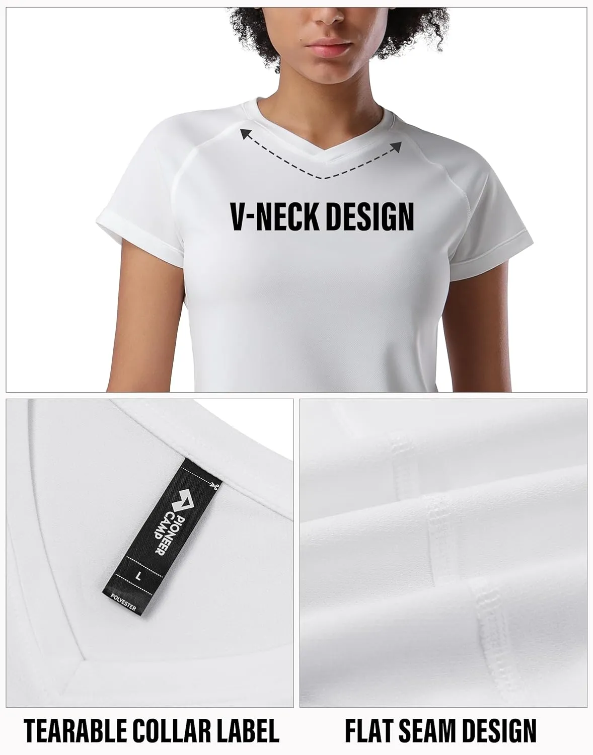 Pioneer Camp Women's Moisture Wicking T-Shirt Short Sleeve Quick Dry Shirts Gym Workout Athletic Running Tops Crew Neck Tees