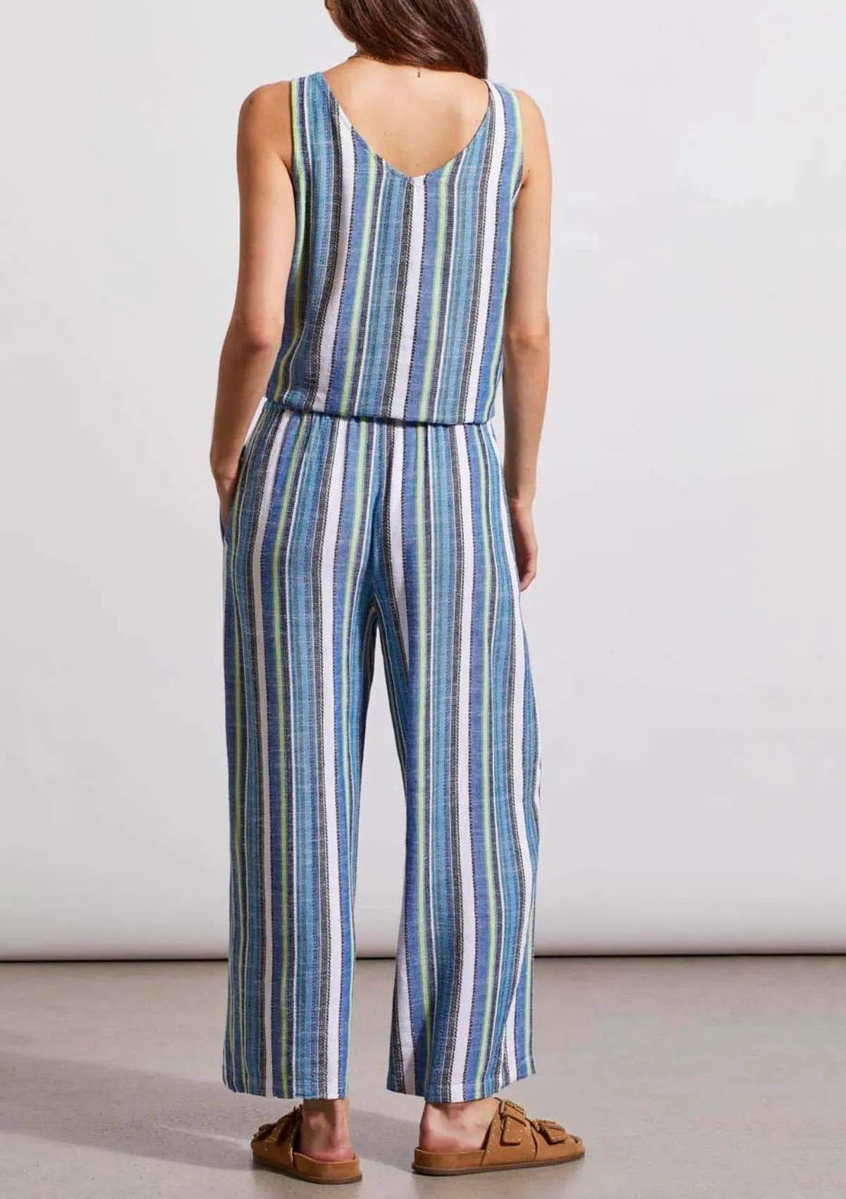 Pull-On Flowy Crop Pants - Blue Sea