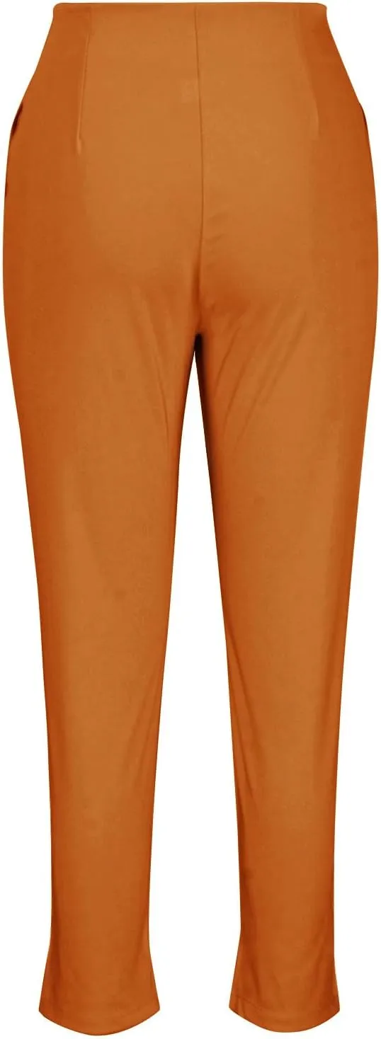 Ruziyoog High Waist Skinny Pants for Women Soft Stretchy Slim Fit Trousers Casual Work Office Pants