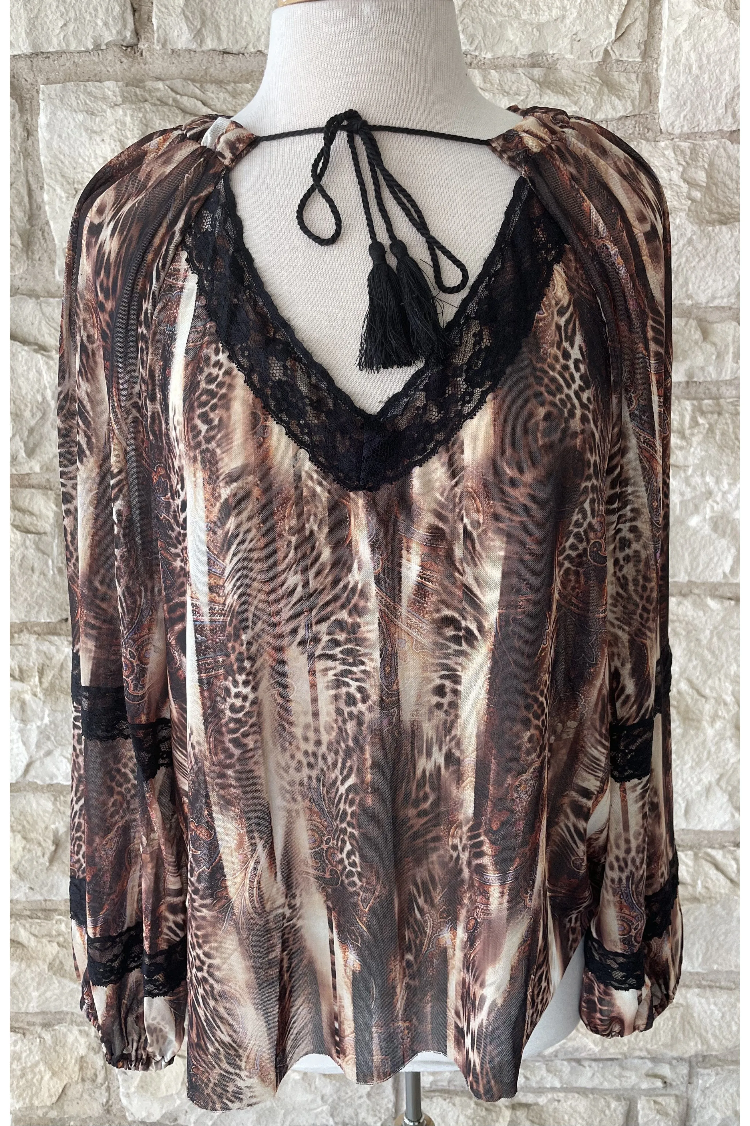Save The Faith Fiery Feline Boho Top