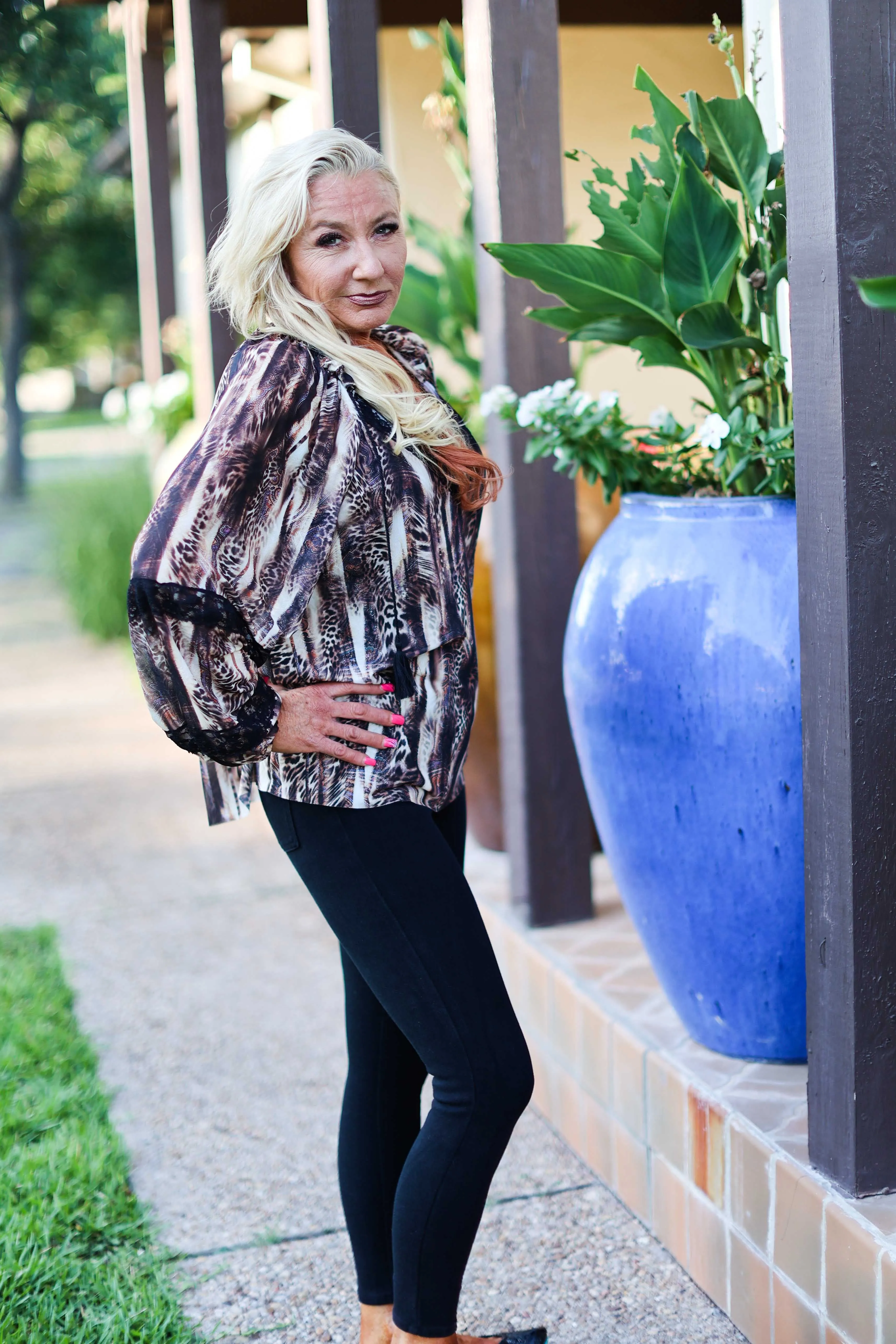 Save The Faith Fiery Feline Boho Top