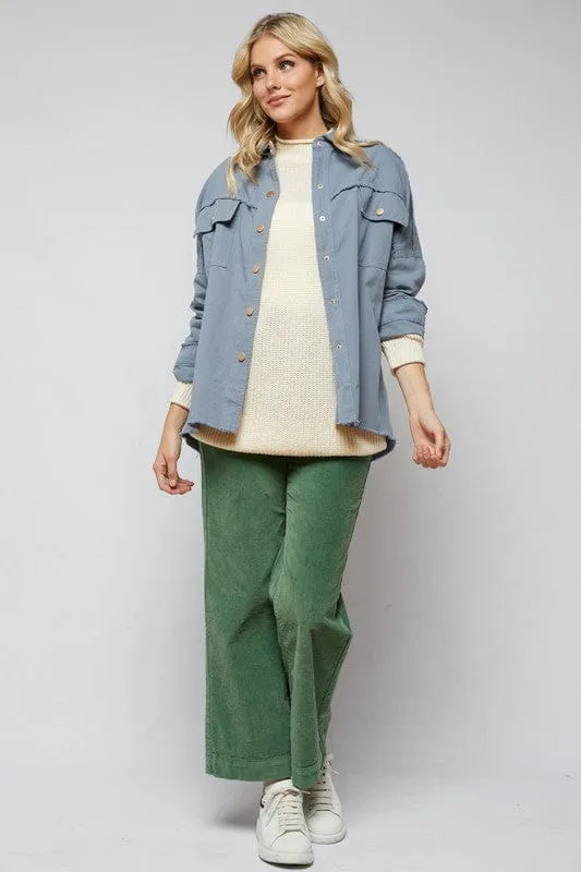 Sequin Long Sleeve Button Down Jacket *Online Only*