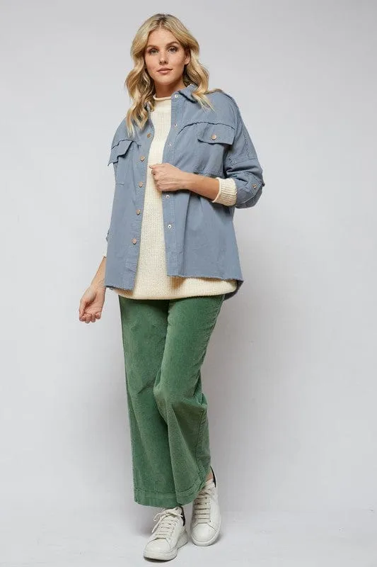 Sequin Long Sleeve Button Down Jacket *Online Only*