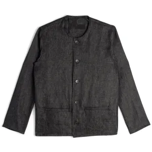 Smart Jacket - Raw Linen Denim  Black