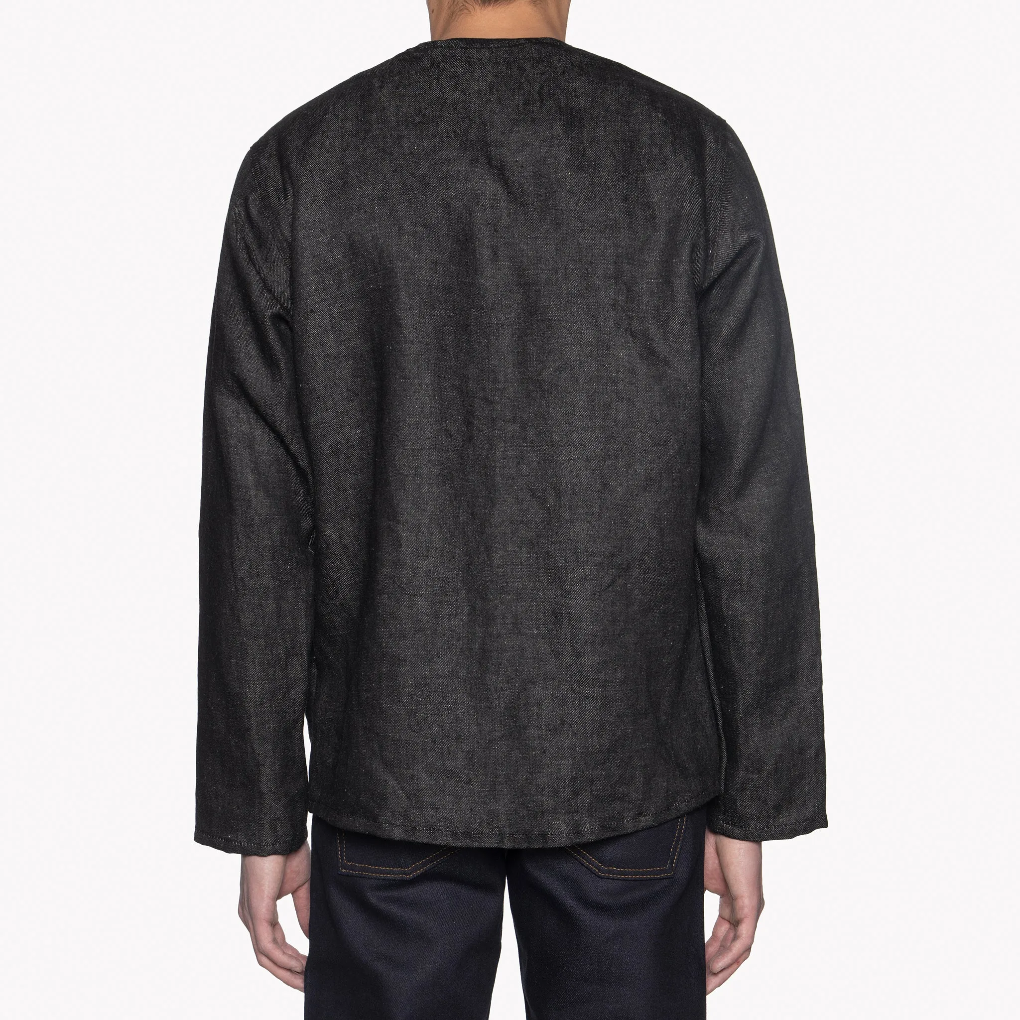 Smart Jacket - Raw Linen Denim  Black