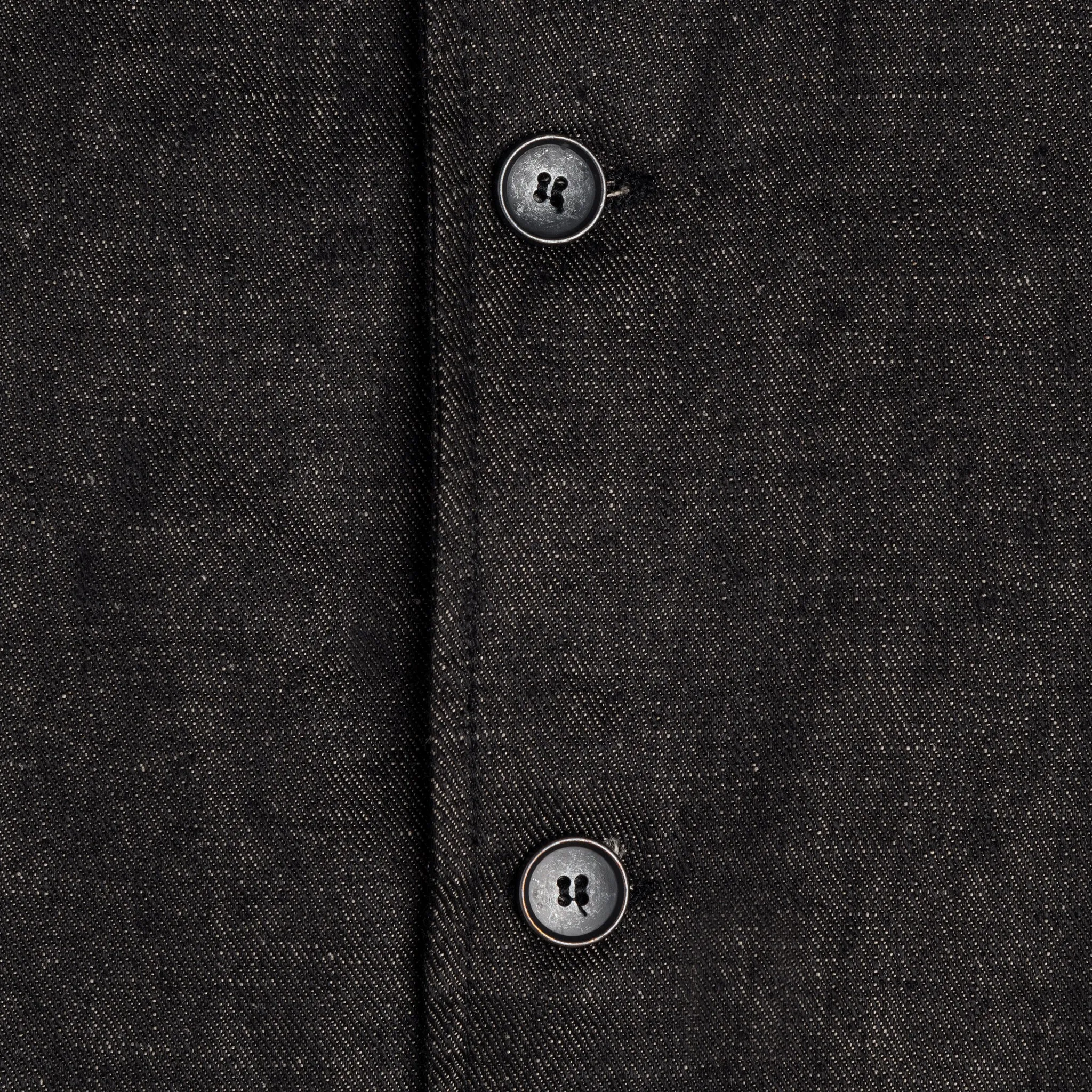 Smart Jacket - Raw Linen Denim  Black