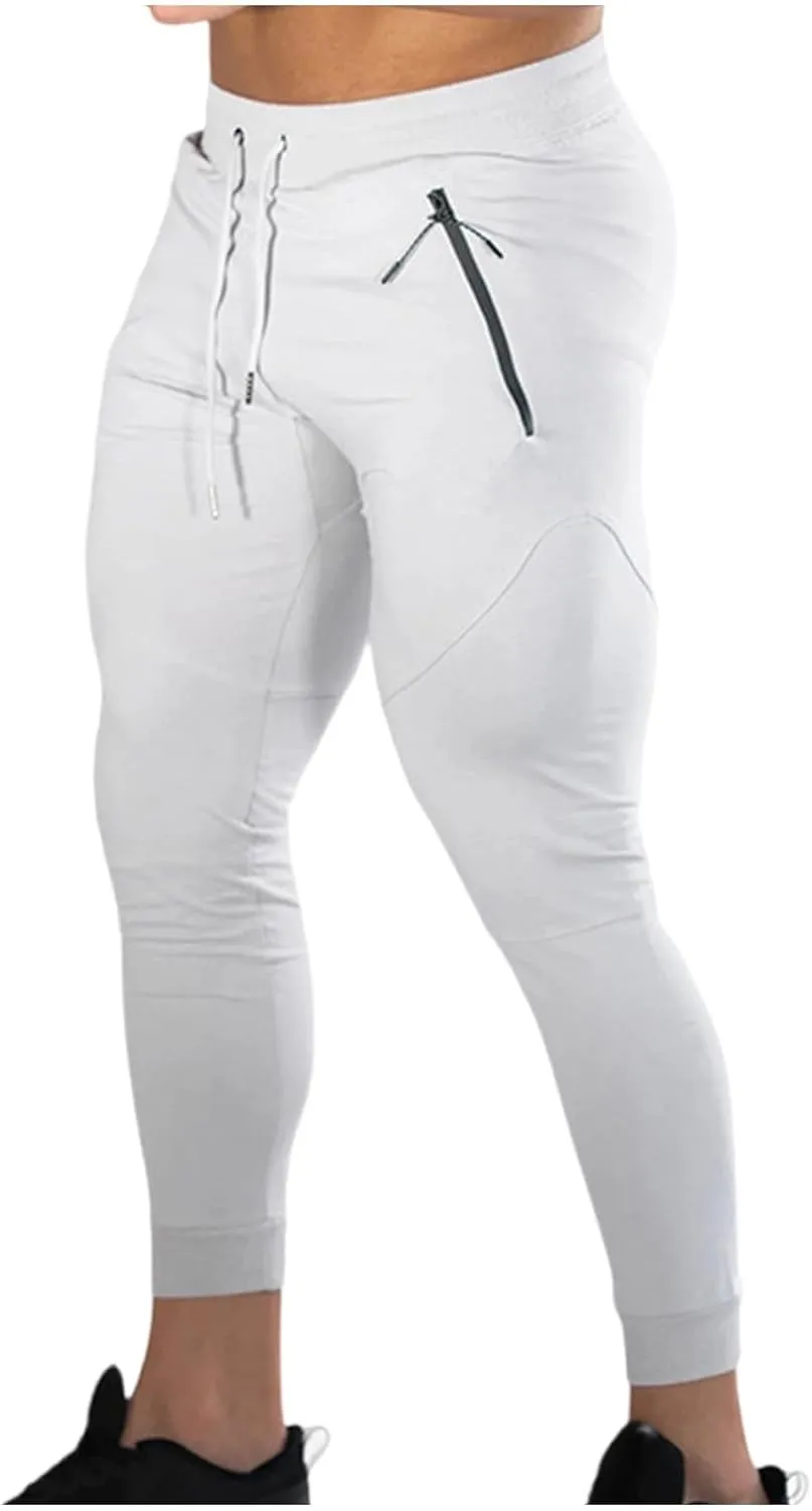 Sports Men's Tights Pants Stretchy Yoga Pants Slim Fit Sport Pant Drawstring Workout Trousers Soft Running Pants