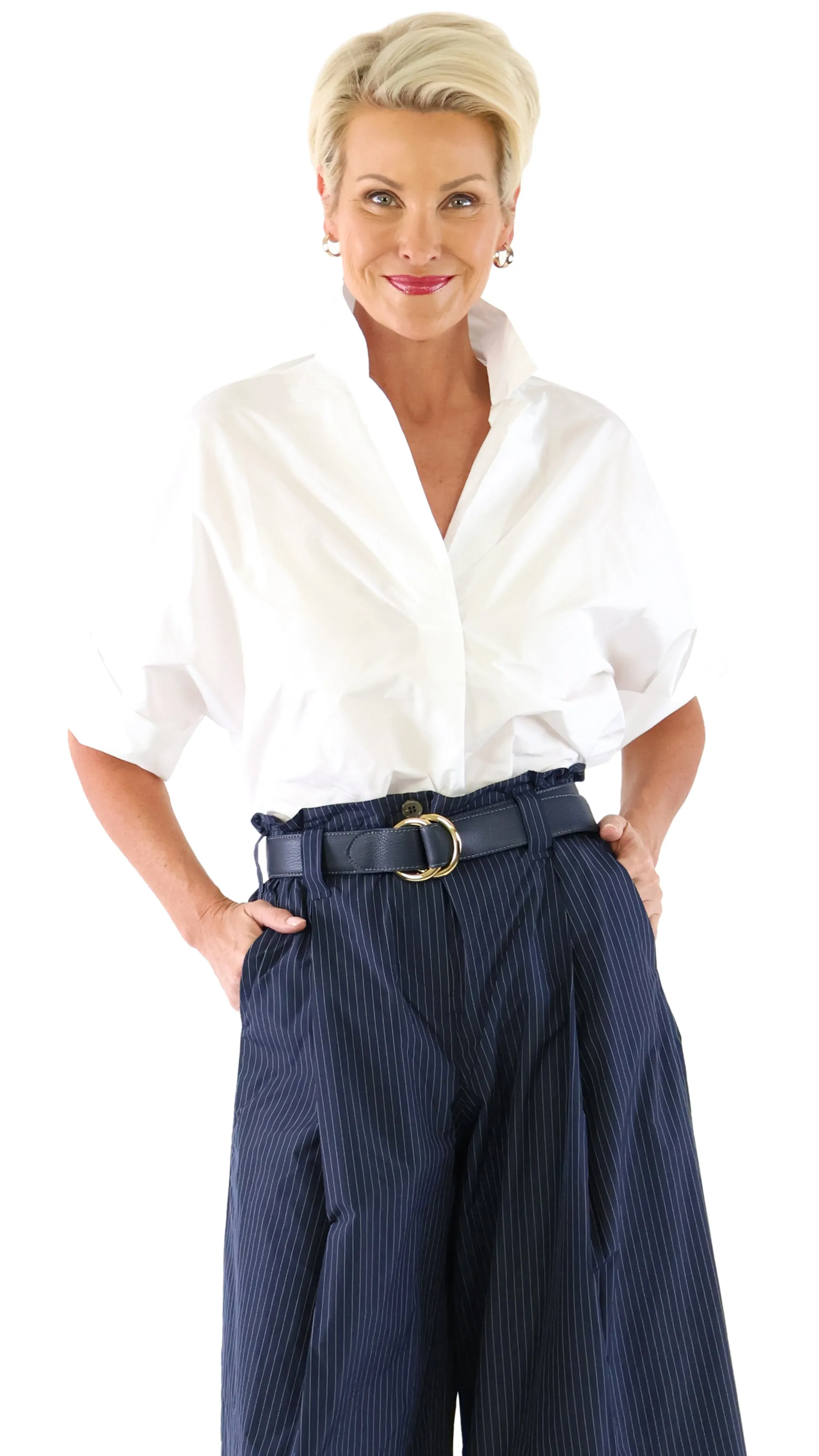 Sporty Crash Blouse - White