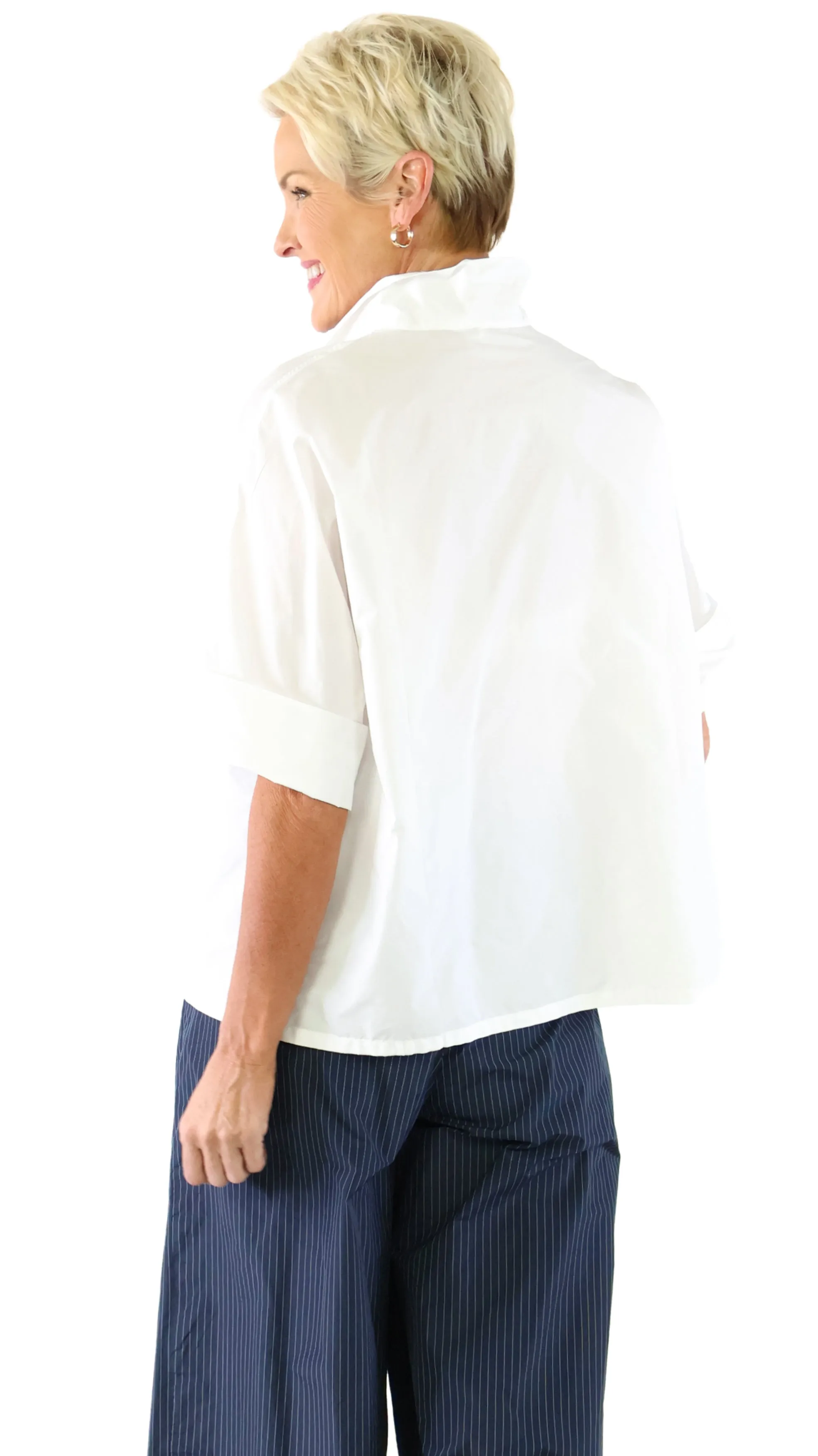 Sporty Crash Blouse - White