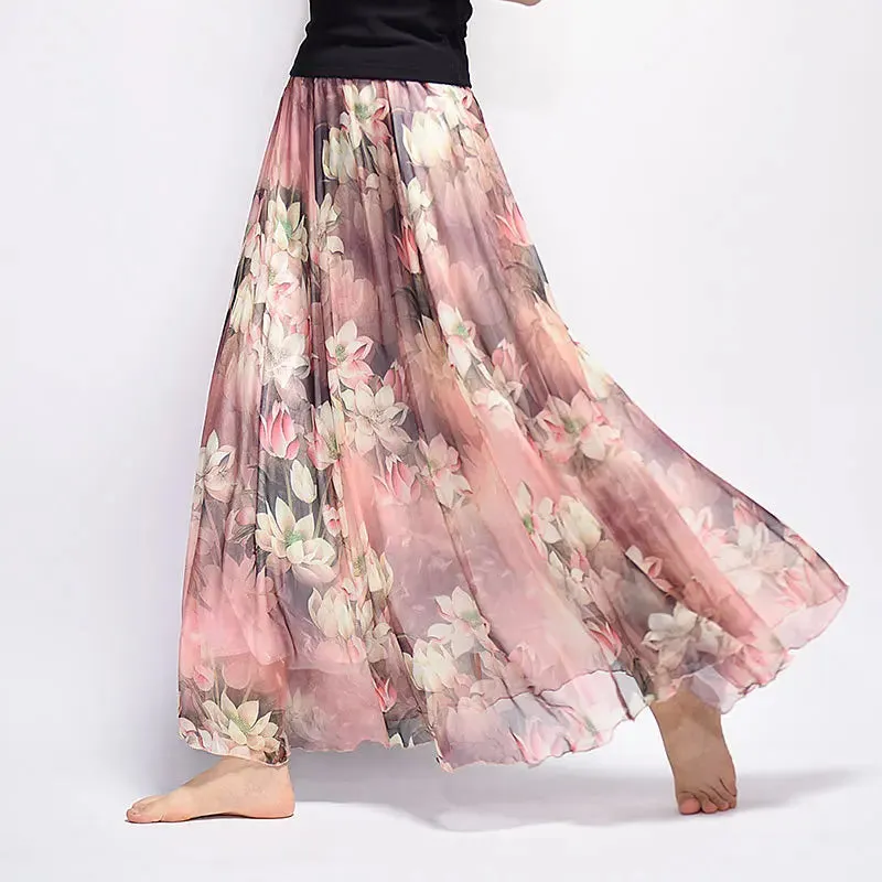 Toleet-Long Skirt for Women, Casual Vintage Clothing, Elegant Bohemian Streetwear, Beach Fashion, Comfortable Y2K Skirts, Summer