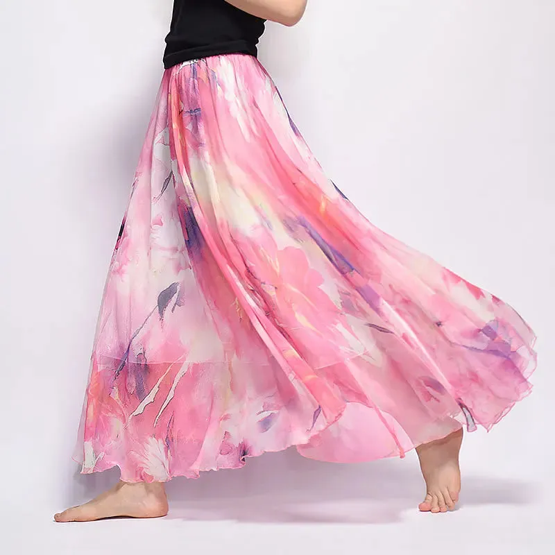 Toleet-Long Skirt for Women, Casual Vintage Clothing, Elegant Bohemian Streetwear, Beach Fashion, Comfortable Y2K Skirts, Summer