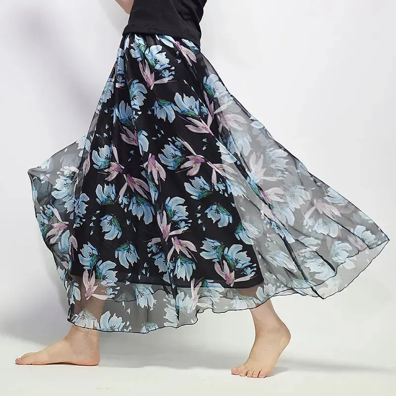 Toleet-Long Skirt for Women, Casual Vintage Clothing, Elegant Bohemian Streetwear, Beach Fashion, Comfortable Y2K Skirts, Summer