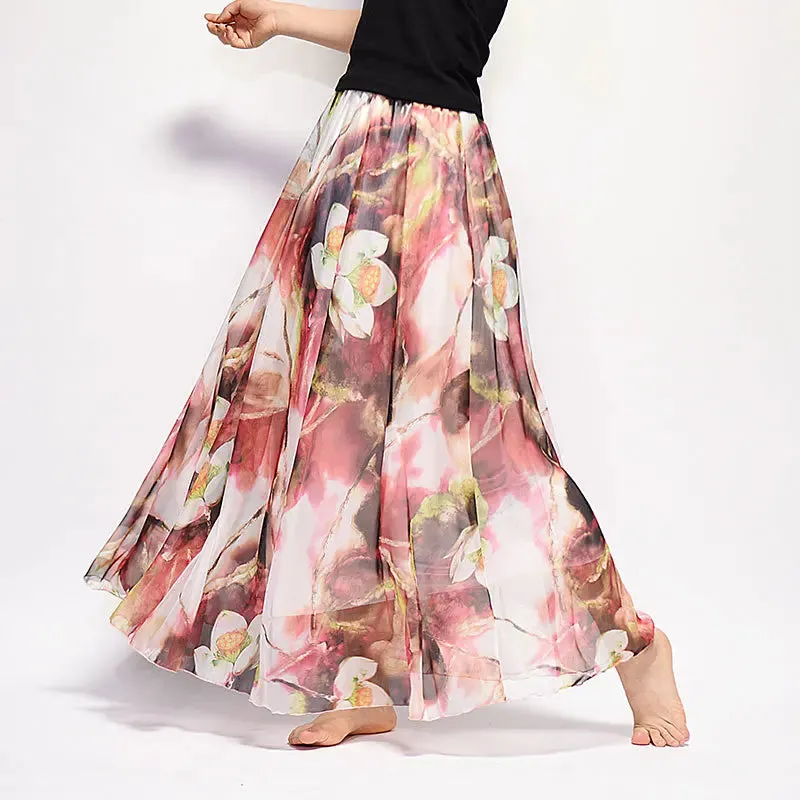 Toleet-Long Skirt for Women, Casual Vintage Clothing, Elegant Bohemian Streetwear, Beach Fashion, Comfortable Y2K Skirts, Summer