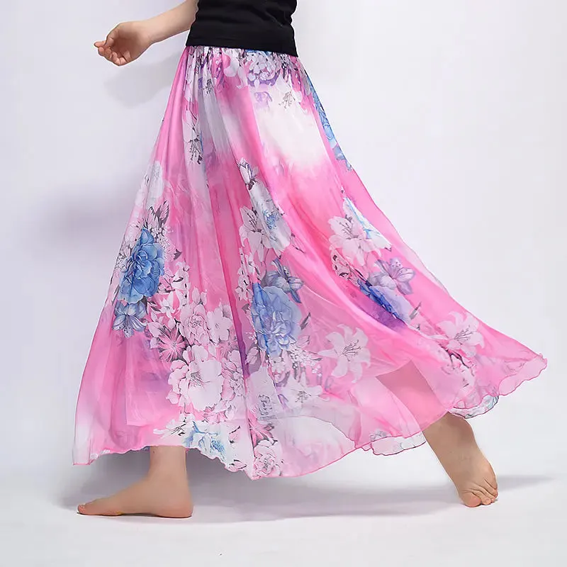 Toleet-Long Skirt for Women, Casual Vintage Clothing, Elegant Bohemian Streetwear, Beach Fashion, Comfortable Y2K Skirts, Summer