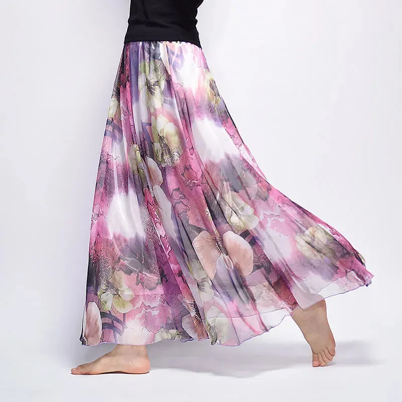 Toleet-Long Skirt for Women, Casual Vintage Clothing, Elegant Bohemian Streetwear, Beach Fashion, Comfortable Y2K Skirts, Summer