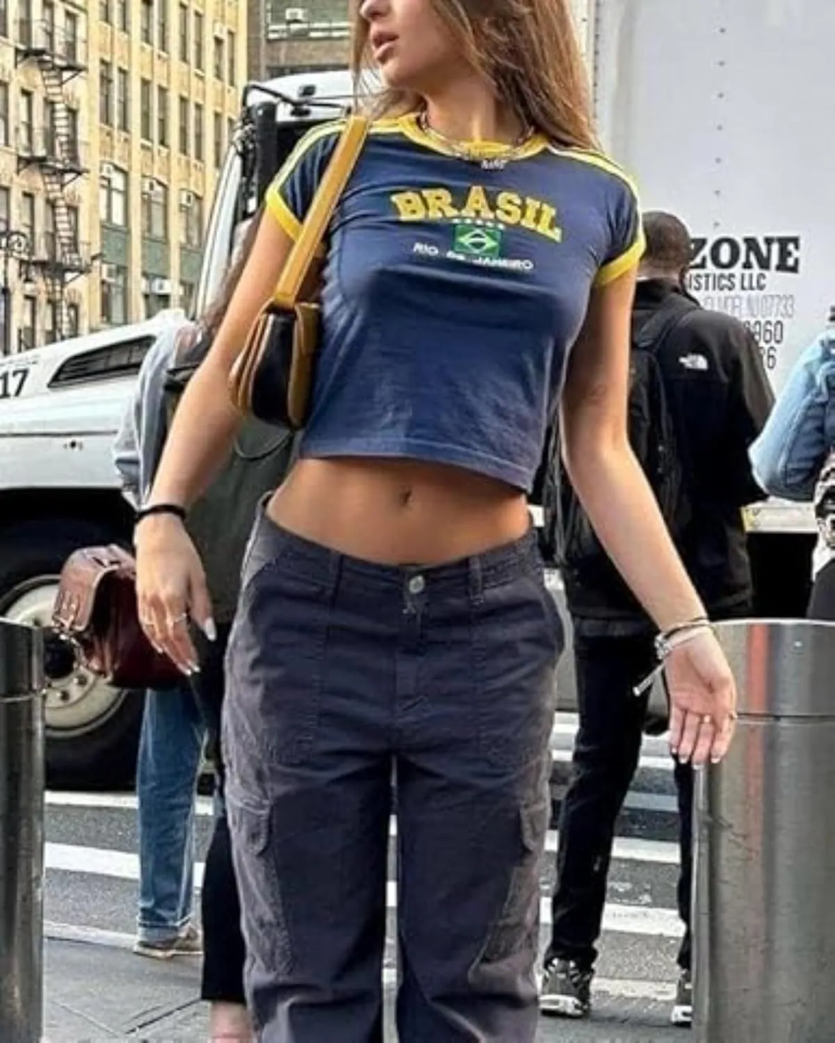 Vintage Graphic Baby Tees for Women Brazil Shirt Y2k Tops Mexico Crop Jersey 2000s Summer Going Out Tops