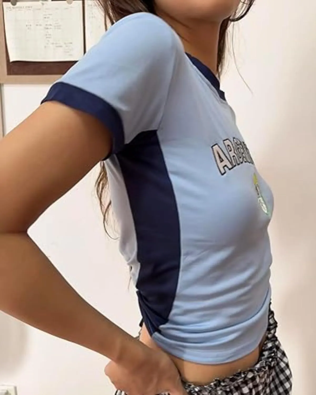 Vintage Graphic Baby Tees for Women Brazil Shirt Y2k Tops Mexico Crop Jersey 2000s Summer Going Out Tops