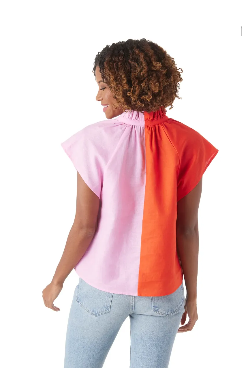 Wilkes Top | Lobster   Garden Floral