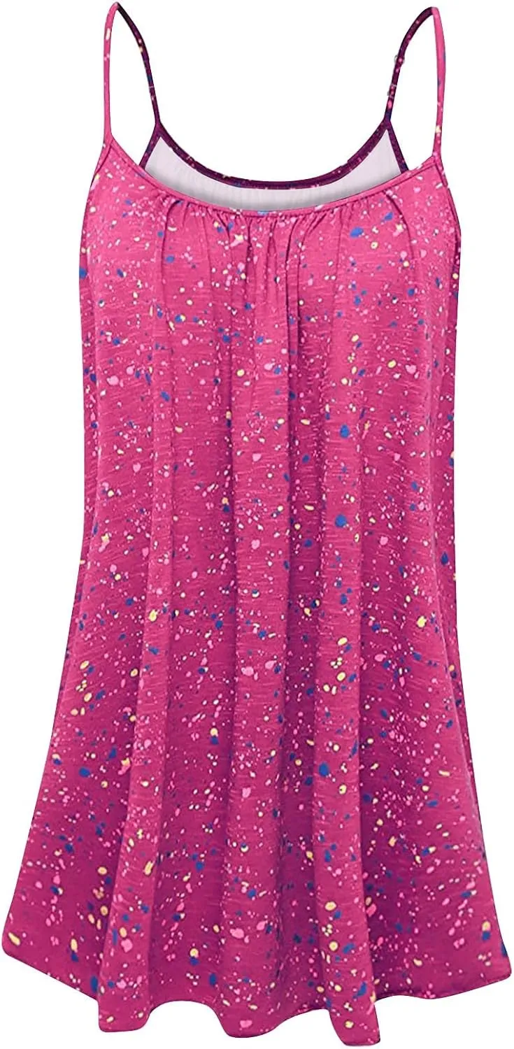 Women's Dresses Summer 2024 Casual Sleeveless Dress Bohemian Print Loose Tank Large Dress Casual, XS-6XL