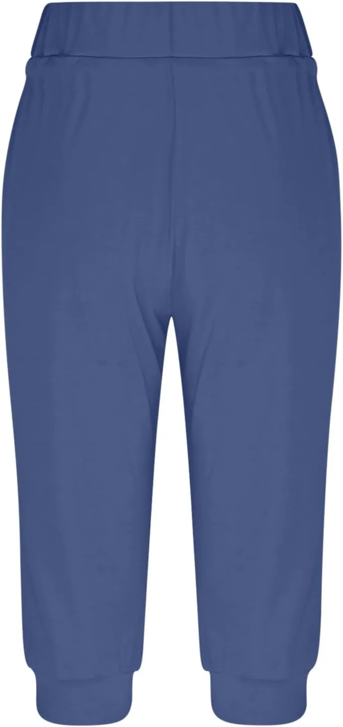 Womens Leggings High Waist Capri Pants Casual Comfy Yoga Corp Trousers Exercise Workout Soft Capris with Pockets