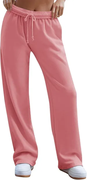 Women's Pants, Sweatpants Soft High Waisted Baggy Casual Workout Y2K with Pockets