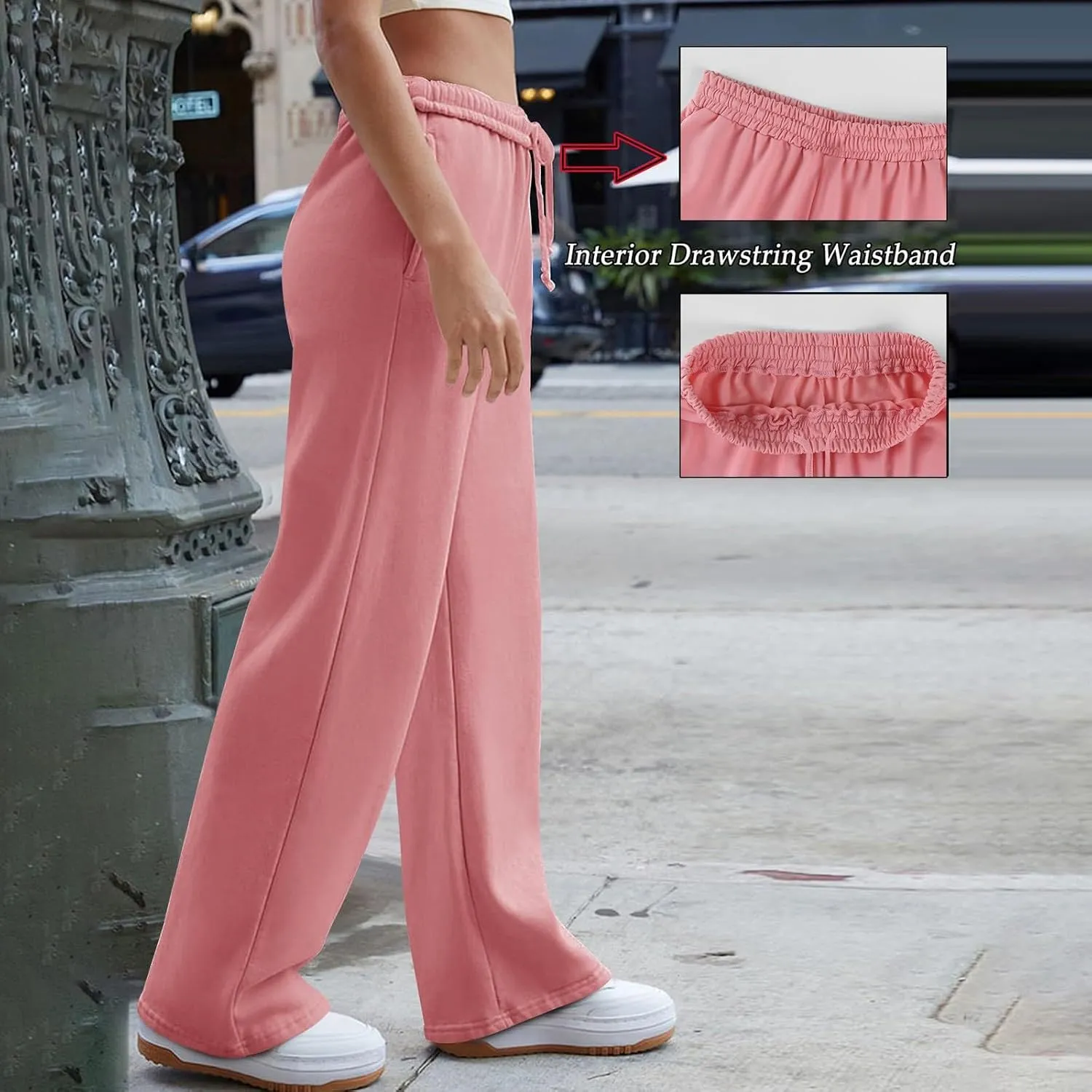 Women's Pants, Sweatpants Soft High Waisted Baggy Casual Workout Y2K with Pockets
