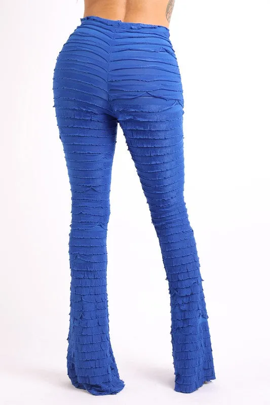 Women's Ruffle textured leggings