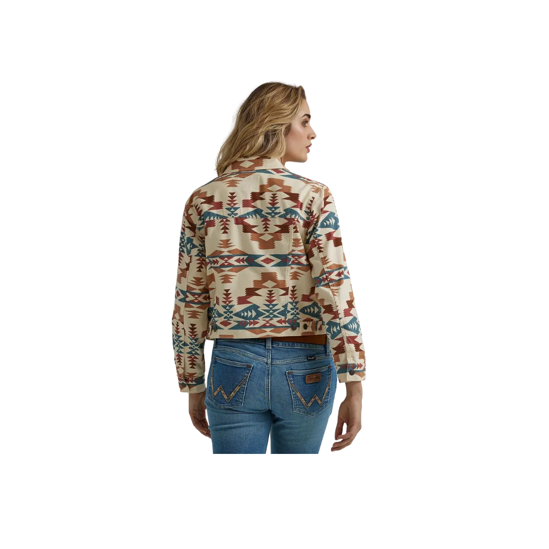 Wrangler Women's Western Printed Boyfriend Aztec Jacket