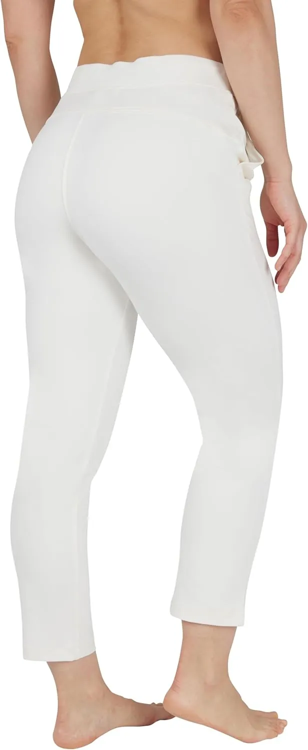 Yogalicious Womens High Waist Soft Nude Tech Side Pocket Straight Leg Yoga Pants